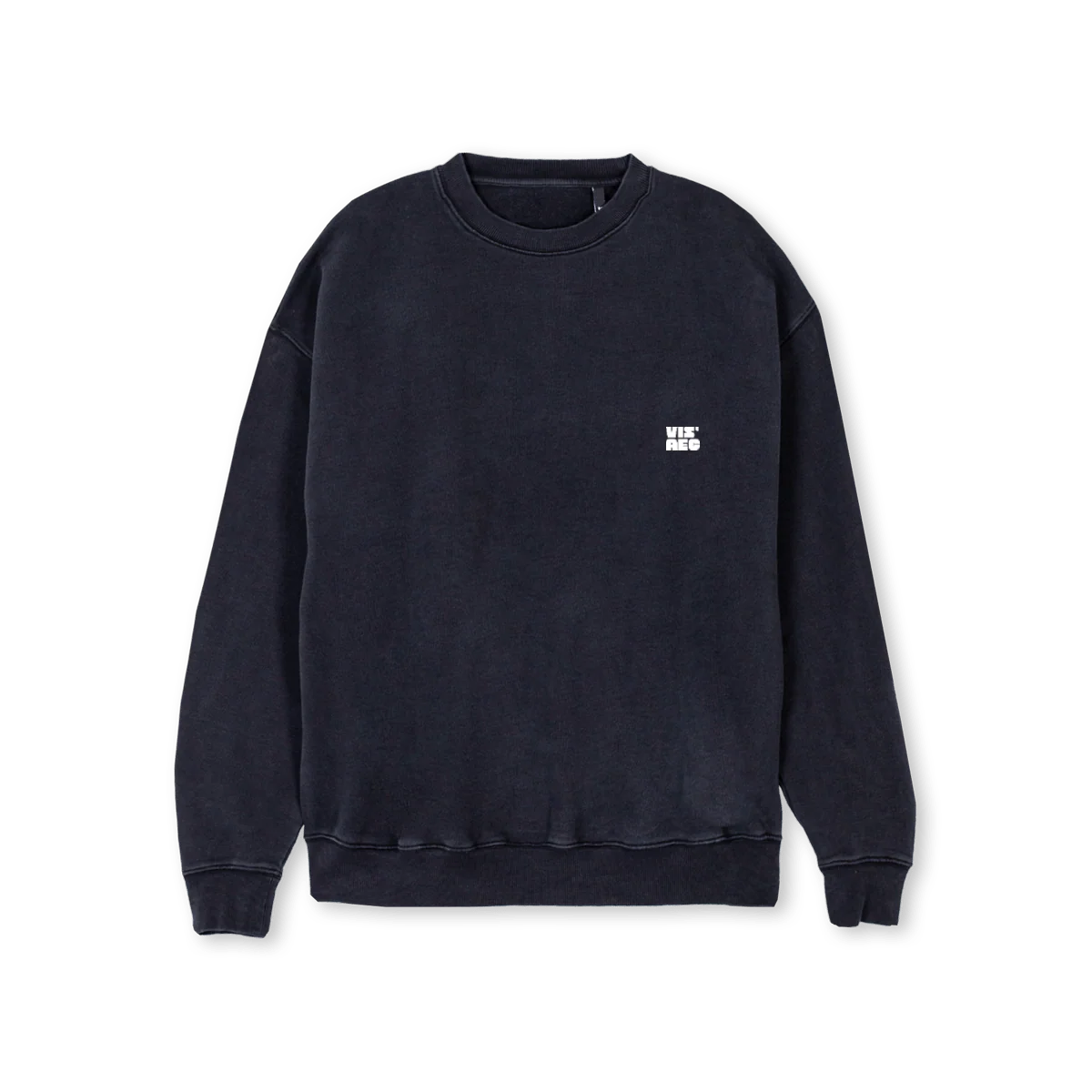 VISAECSWEAT Vintage Black Regular Crewneck Sweater.