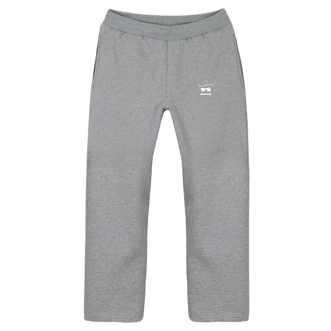 VISIONBLRRYPJOGGER Grey Marl Straight-Leg Relaxed Sweatpants.