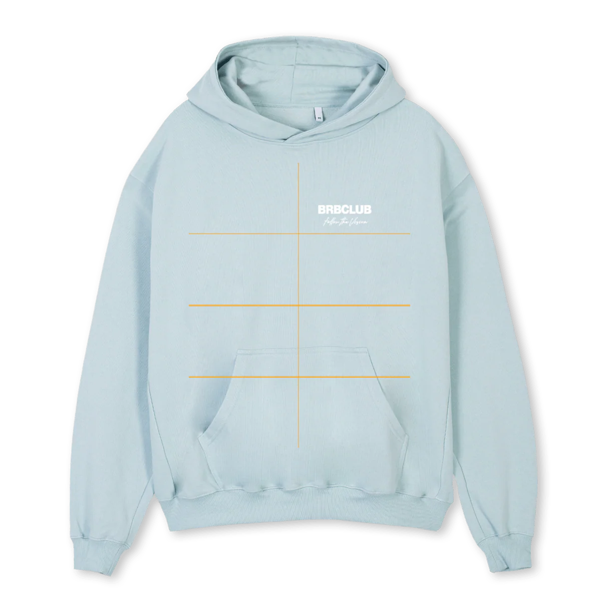 VISIONHOODIEBLUE Cold Blue Oversized Hoodie.
