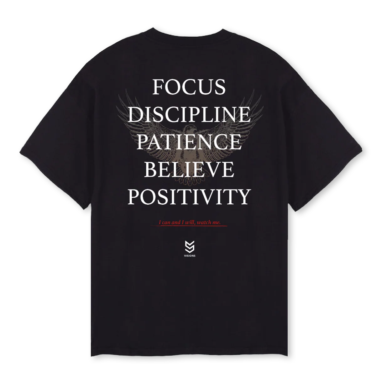 VISIONS RISE Black Oversized Tee. - Image 2