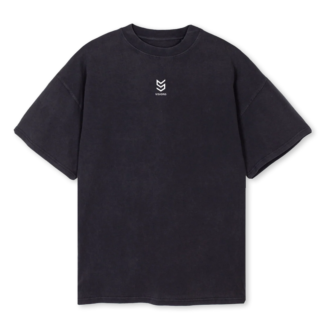 VISIONS TIGRE Vintage Black Oversized Tee.