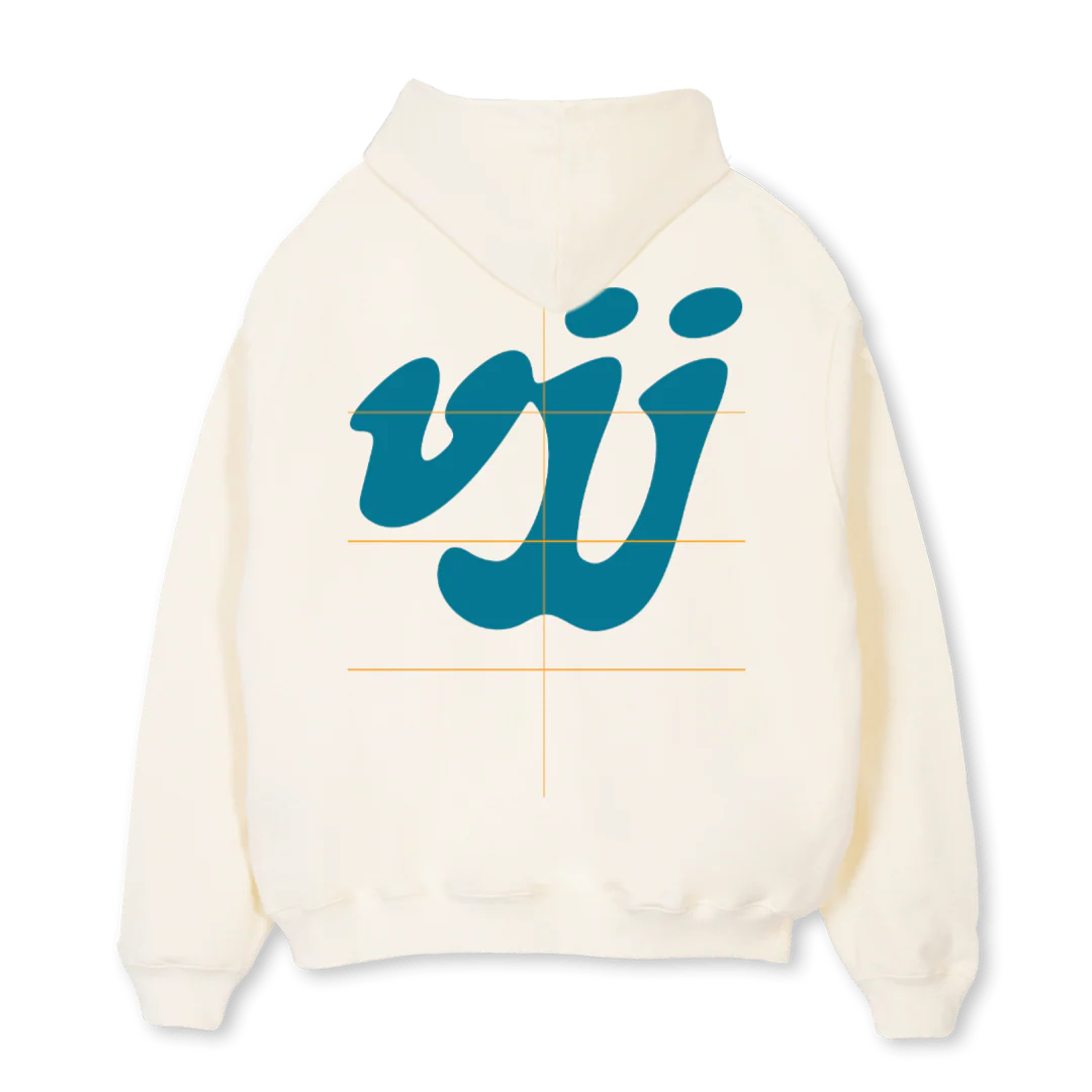VJJA Cream Oversized Hoodie. - Image 2