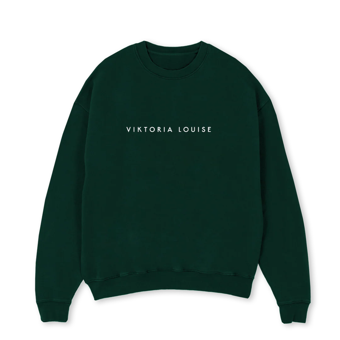 VLGRAYFINAL Wild Green Oversized Crewneck Sweater.