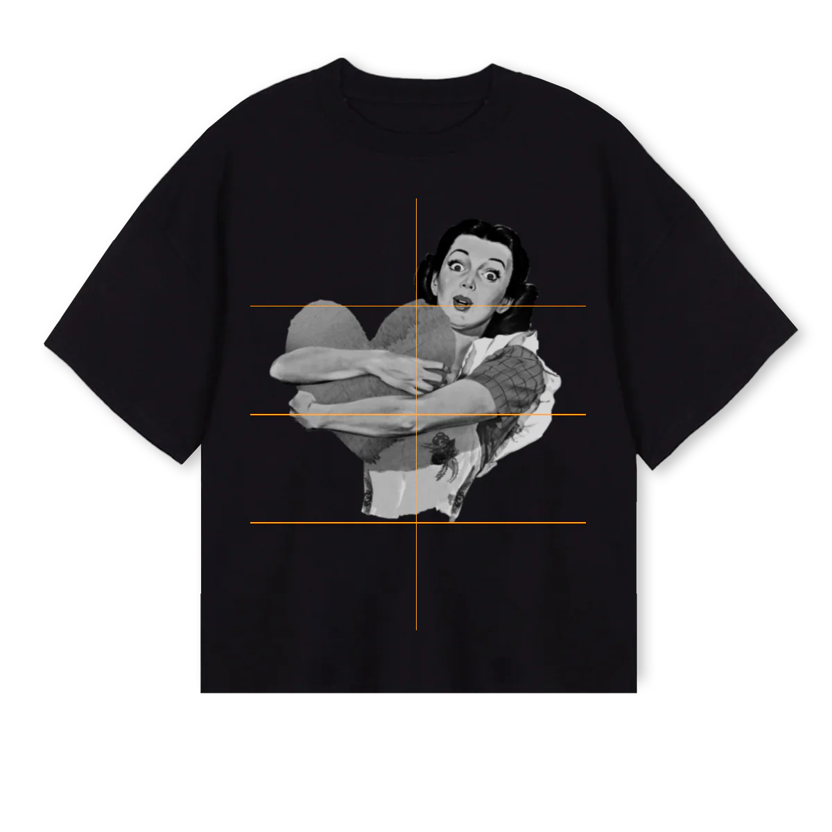 VLTNS BNW  Black Oversized Boxy Tee.