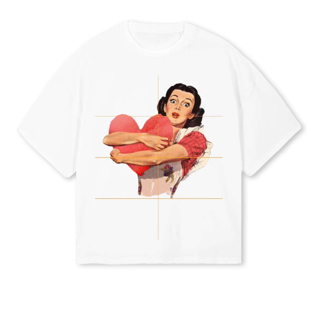 VLTNS CLR White Oversized Boxy Tee.