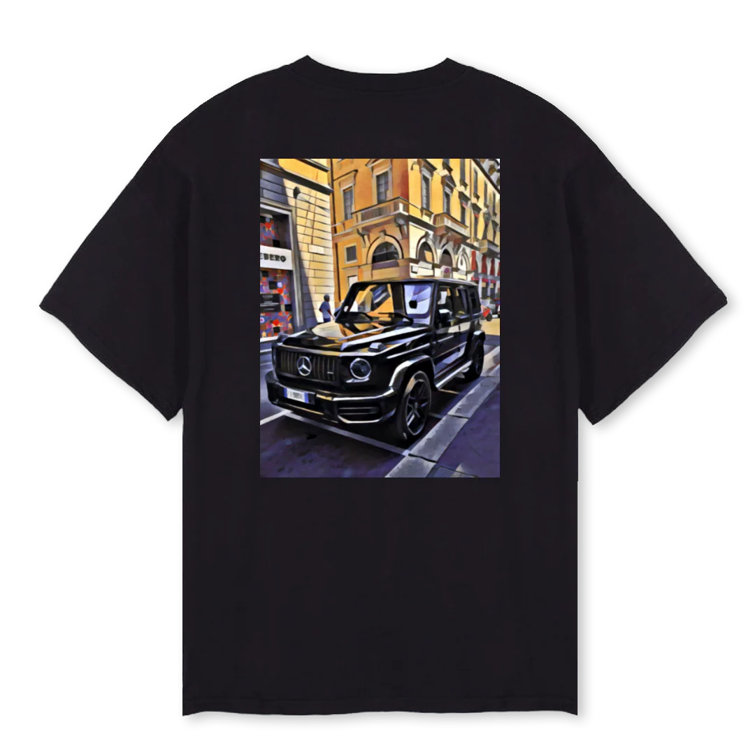 VOIE DE GAUCHE Black Oversized Tee. - Image 2
