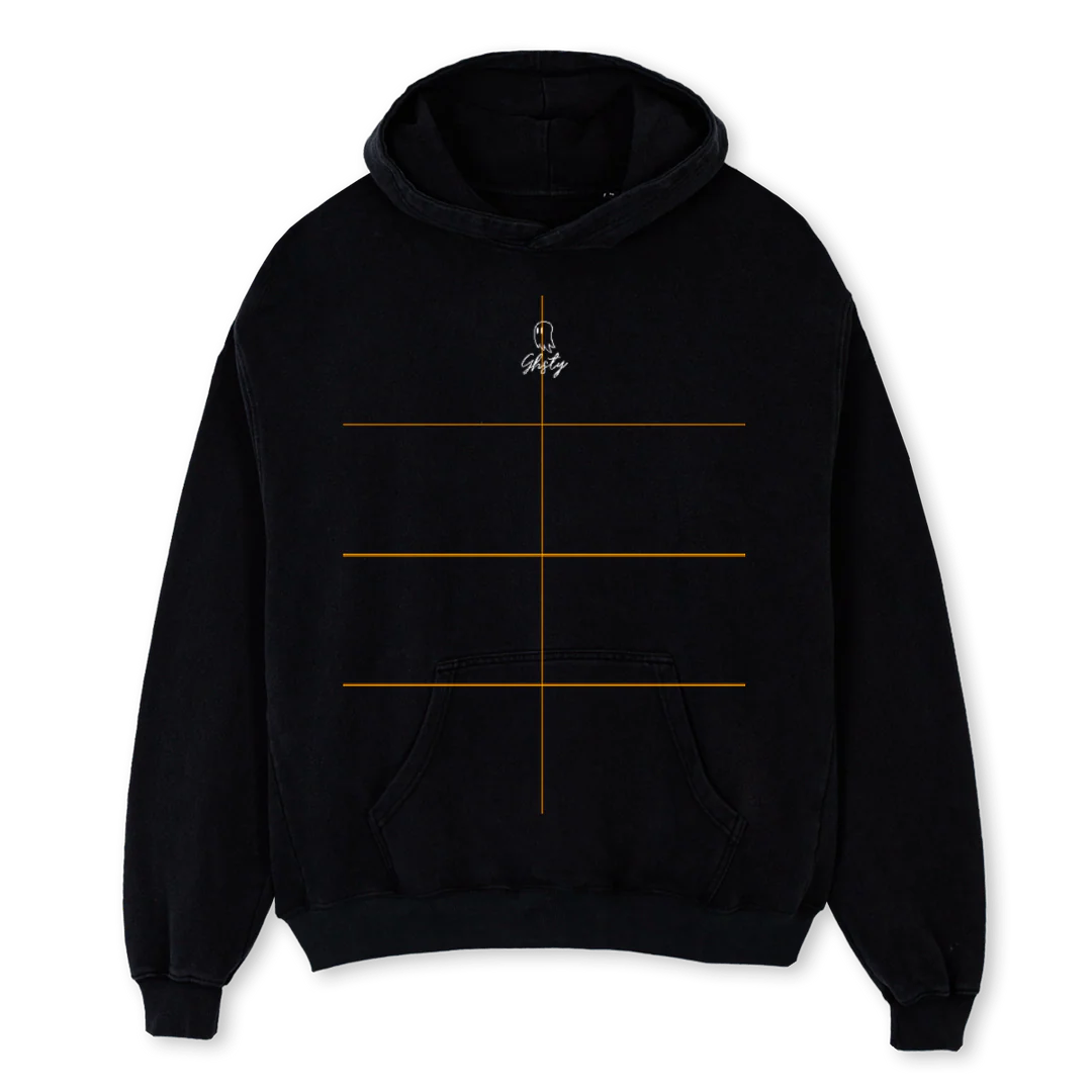 VOLTHREEBLACK Black Oversized Hoodie.