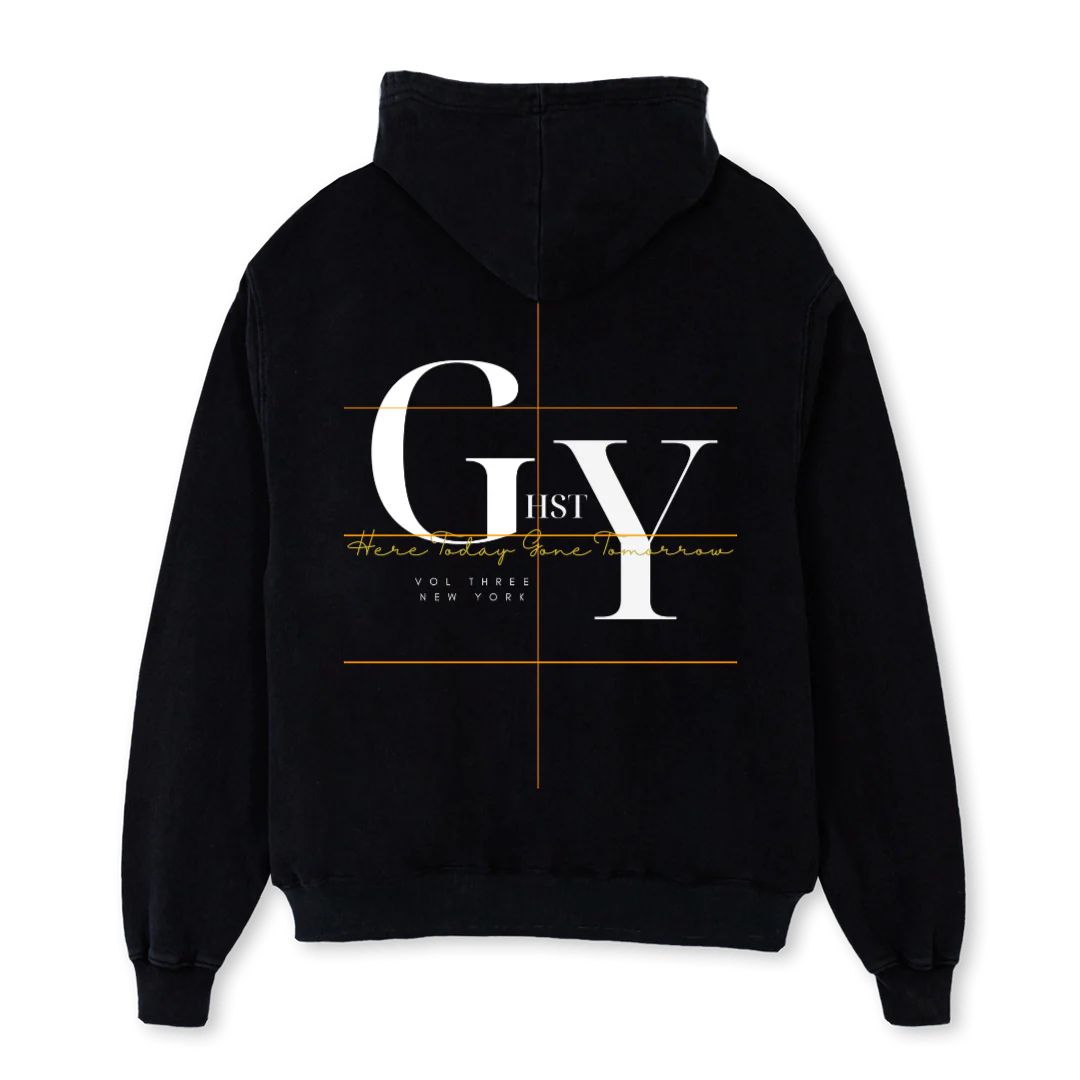 VOLTHREEBLACK Black Oversized Hoodie. - Image 2