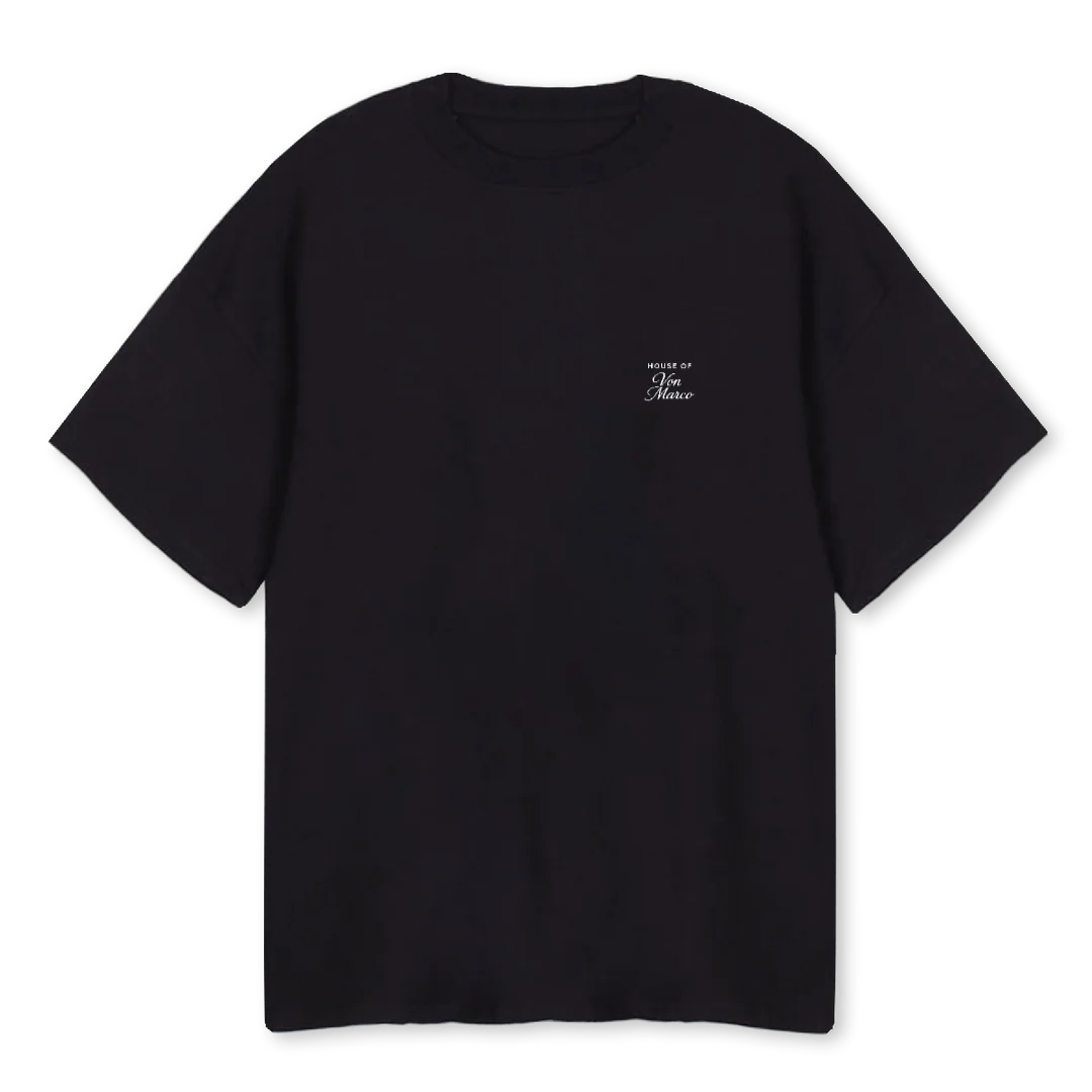 VONMARCOTWO Black Oversized Tee.