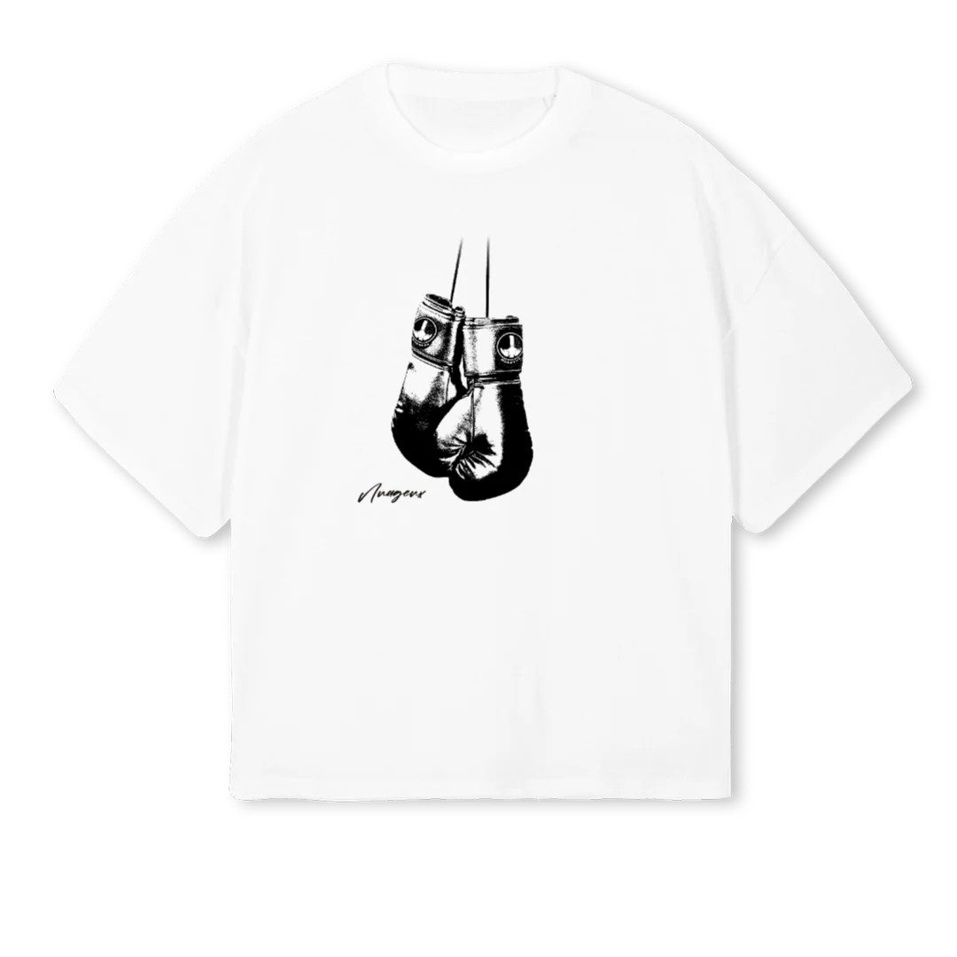 VONTABOX  White Oversized Boxy Tee.