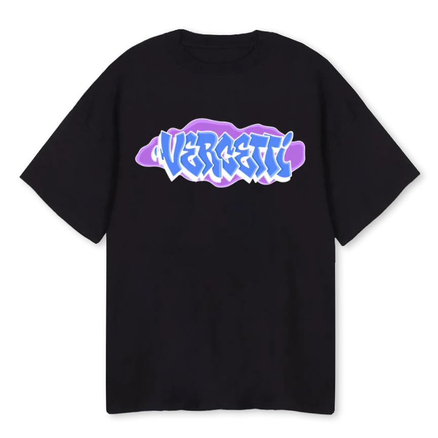 VRCT BLK GRAFF Black Oversized Tee.