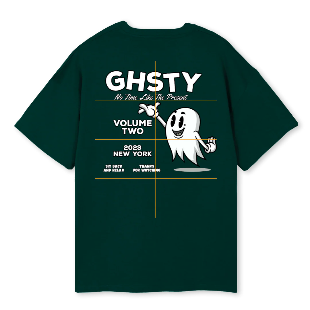 VTWO OPENING CREDITS Wild Green Oversized Tee. - Image 2