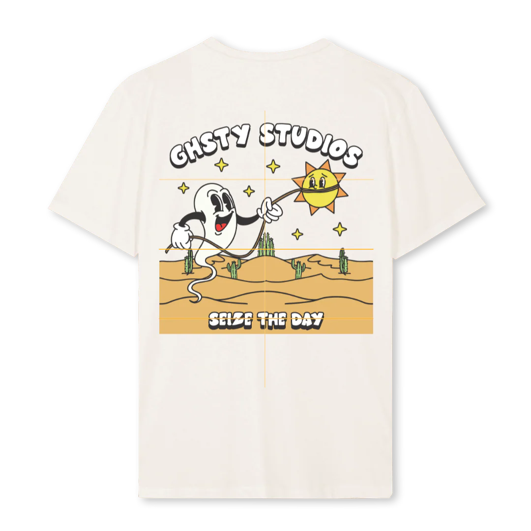 VTWO SEIZE THE DAY Vintage White Regular Tee. - Image 2