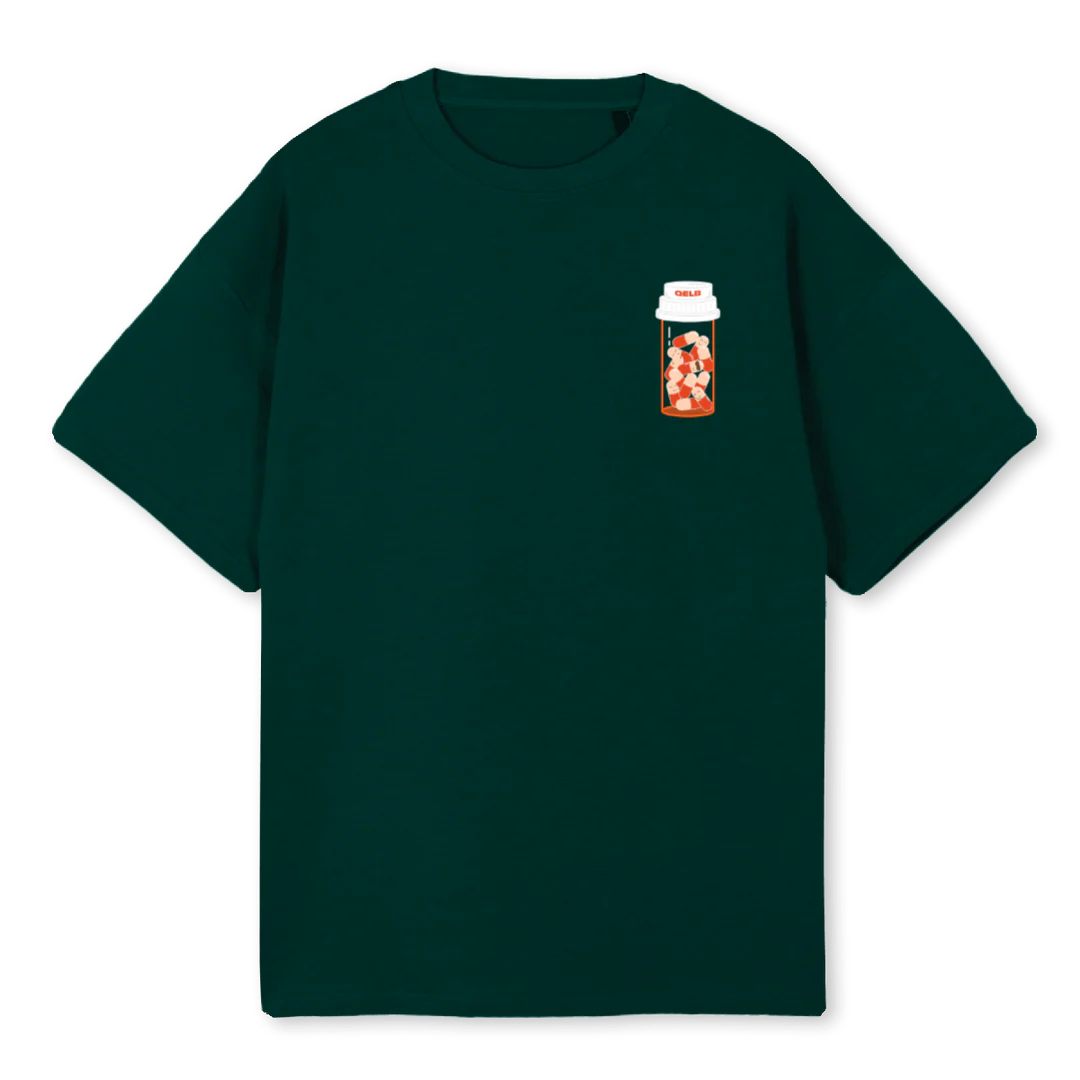 VTWO SLEEPING PILLS  Wild Green Oversized Tee.