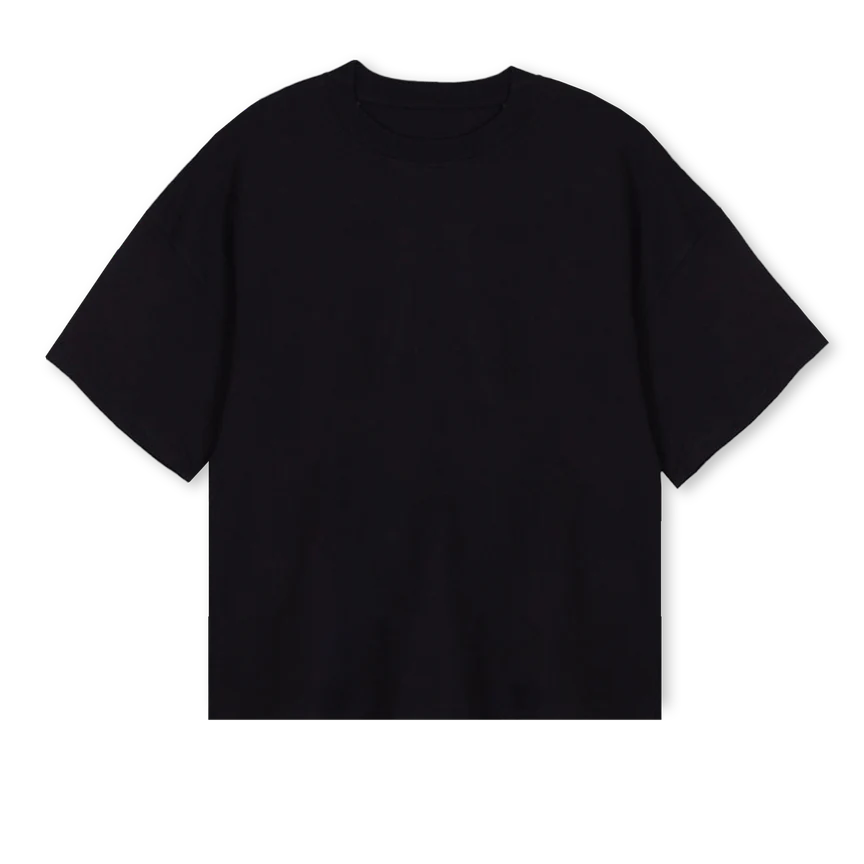 VULKANIKCORSO Black Oversized Boxy Tee.
