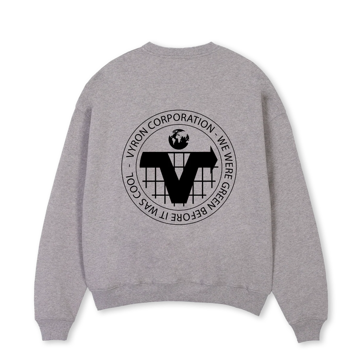 VYRONGRY Grey Marl Oversized Crewneck Sweater. - Image 2