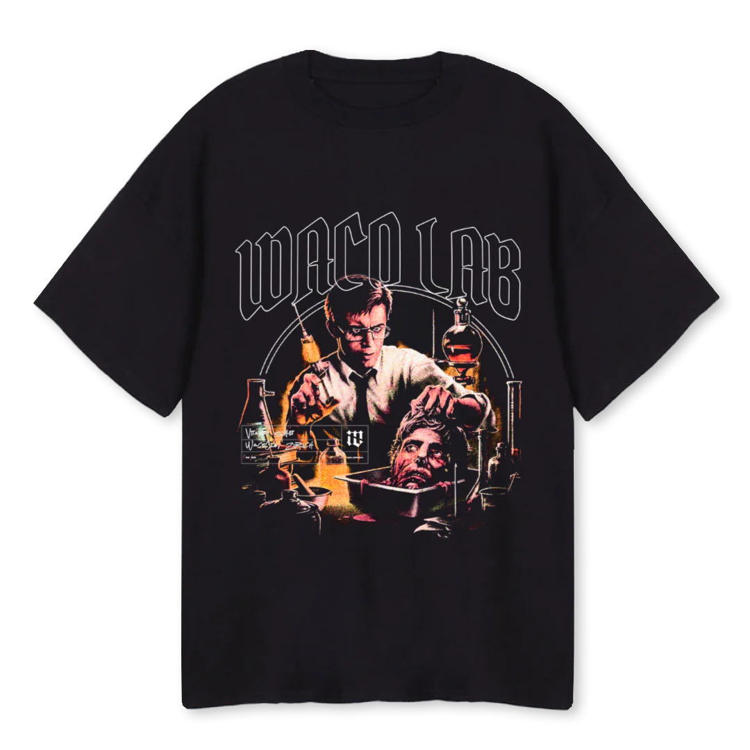 WACO VITALITY SHOTS Black Oversized Tee.