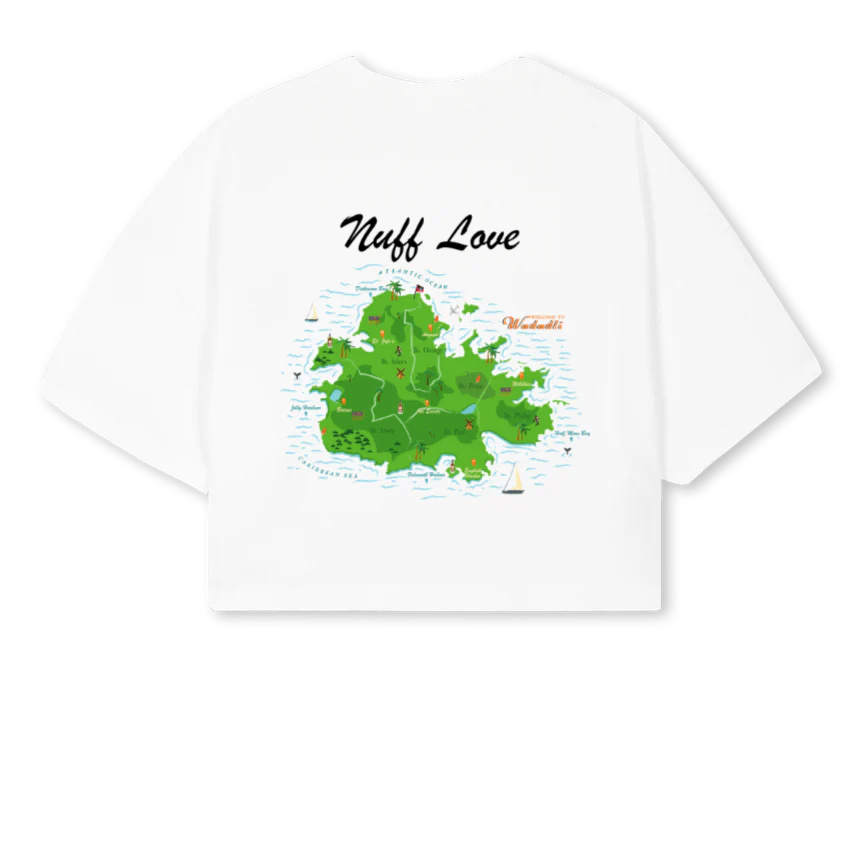 WADADLIBKWOMAN White Cropped Oversized Tee. - Image 2