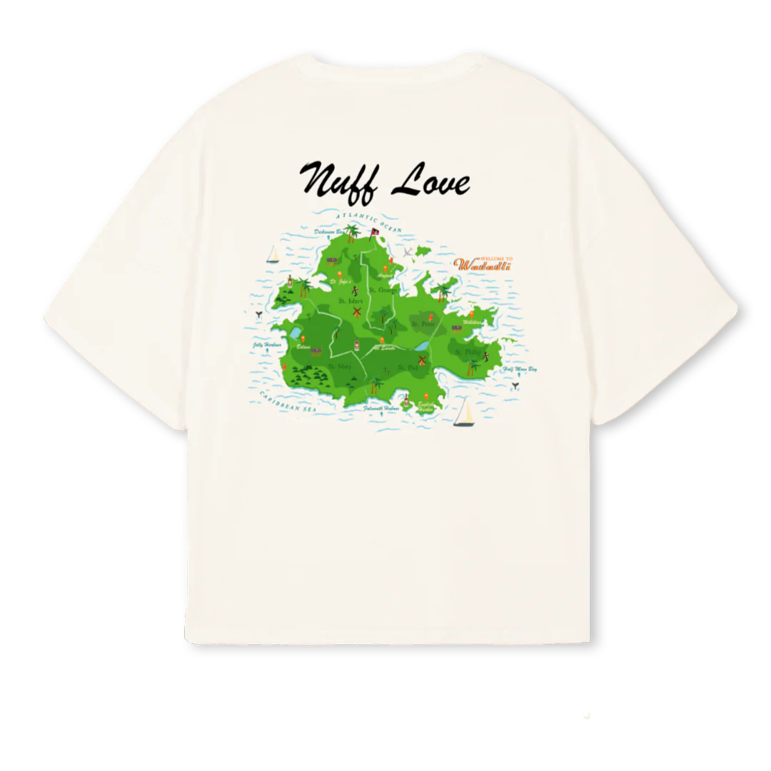WADADLINEWLOGO Vintage White Oversized Boxy Tee. - Image 2