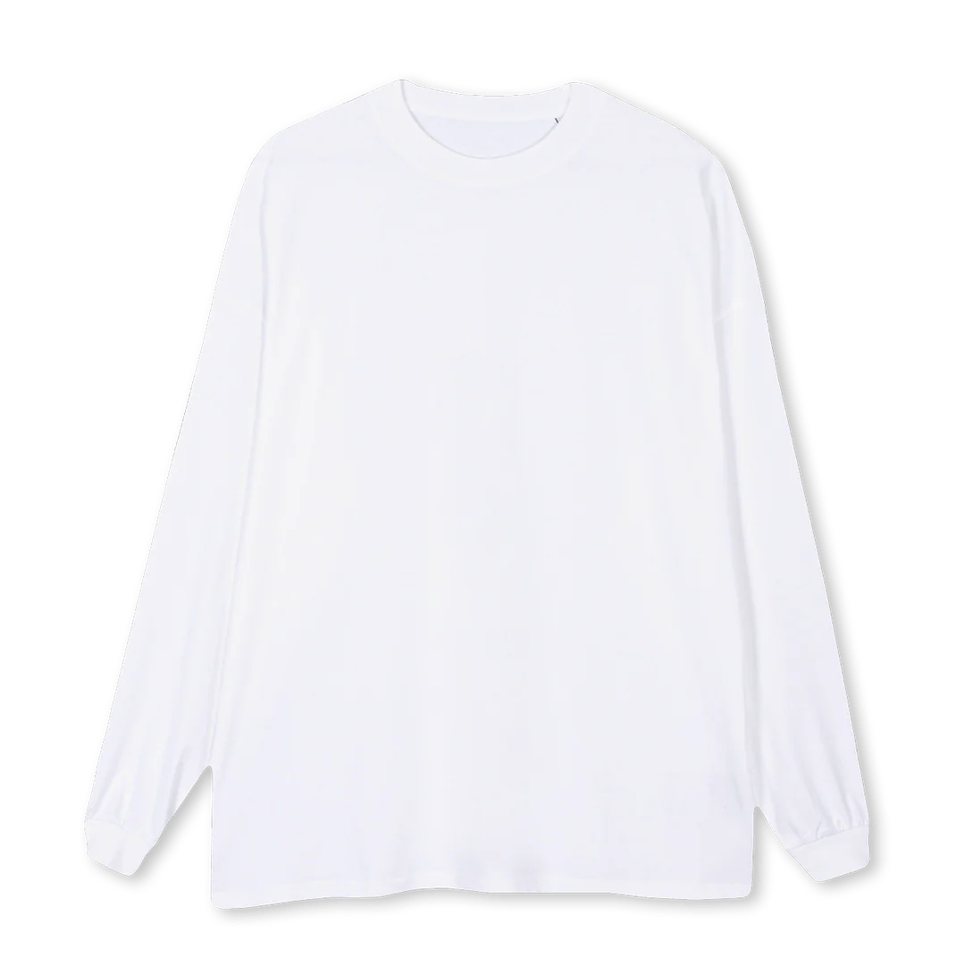 WALOSTOFCHANGELSTS White Oversized LS Tee.