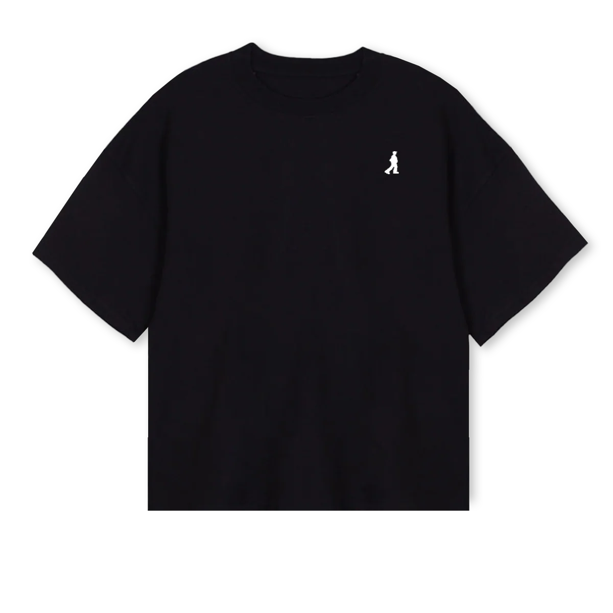 WANDER Black Oversized Boxy Tee.