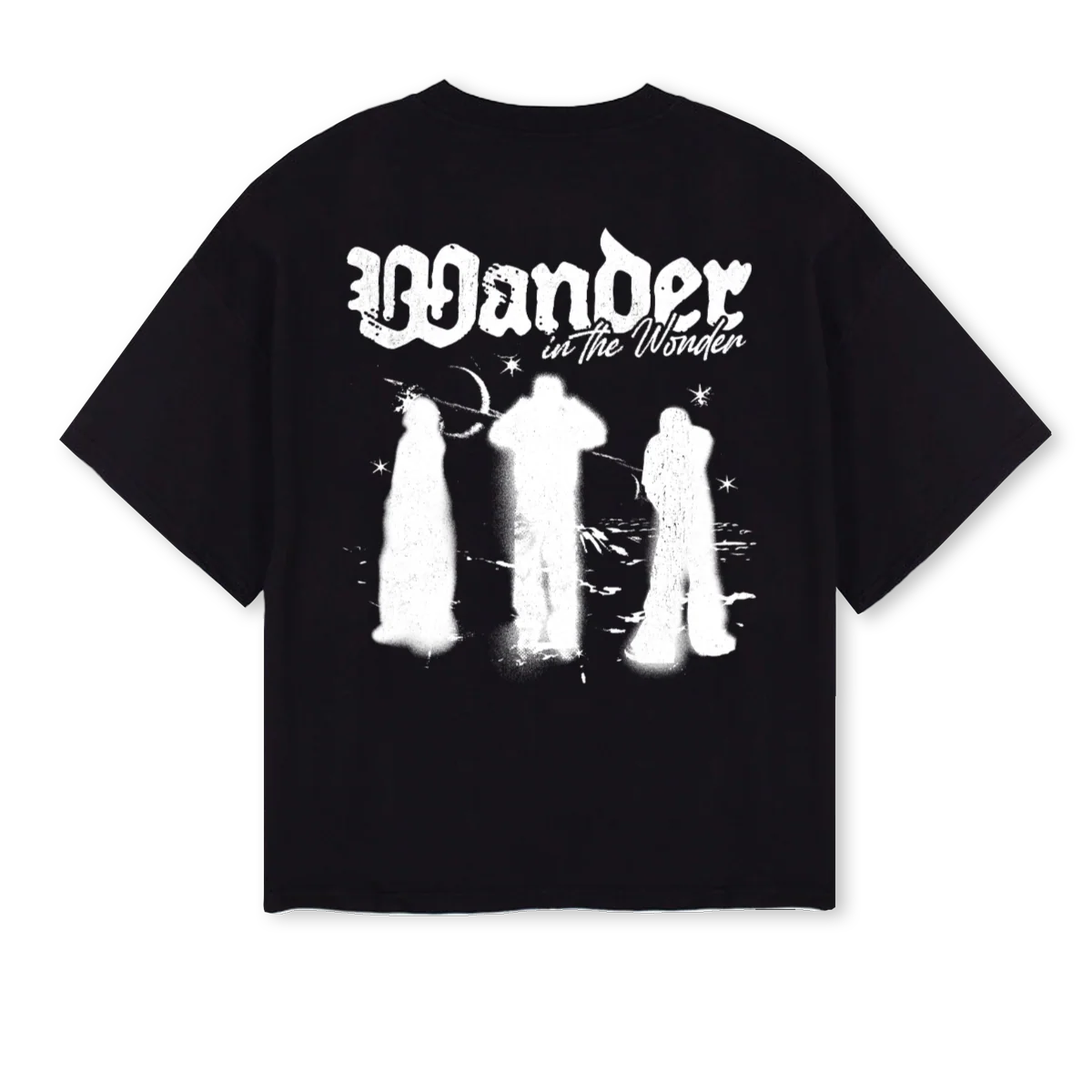 WANDER Black Oversized Boxy Tee. - Image 2