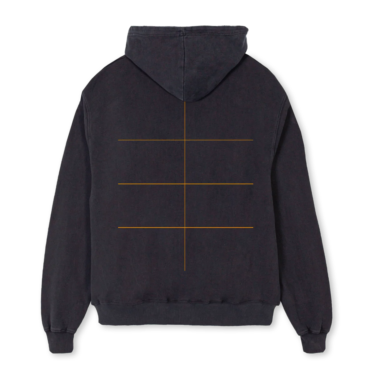 WARSAWHOODIEVINTAGEB Vintage Black Oversized Zipped Hoodie. - Image 2