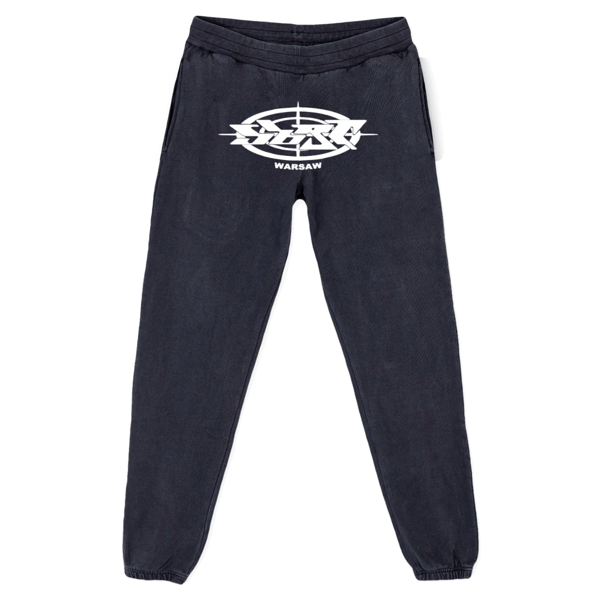 WARSAWPANTSVINTAGEBL Vintage Black Relaxed Sweatpants.