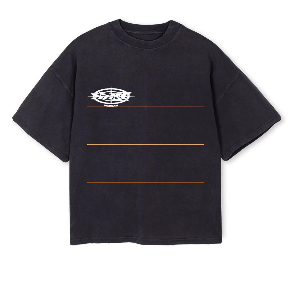 WARSAWTEEVINTAGEBL Vintage Black Oversized Boxy Tee.