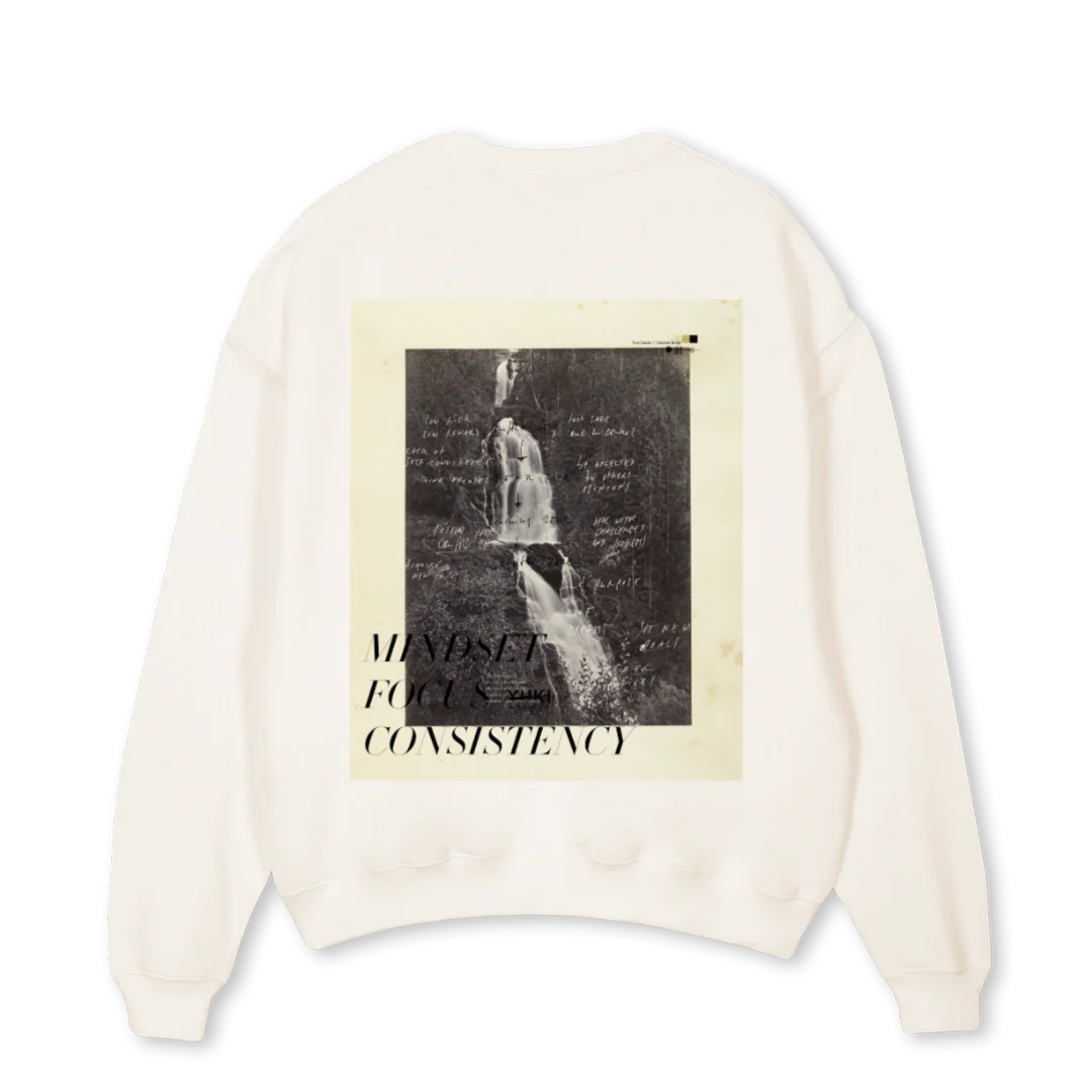 WATERFALL Vintage White Oversized Crewneck Sweater. - Image 2