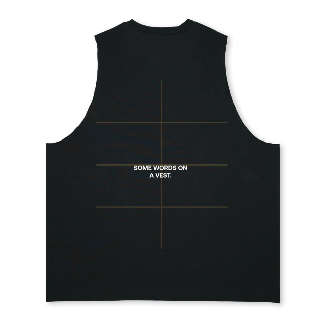 WAUVEST Deep Black Oversized Vest. - Image 2