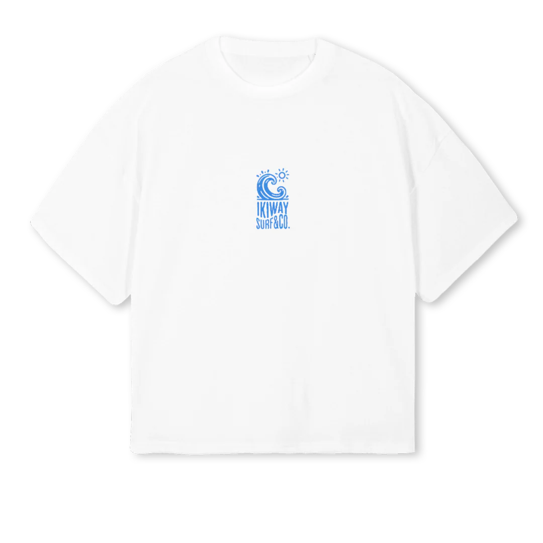 WAVE OBOXTEE WHITE White Oversized Boxy Tee.