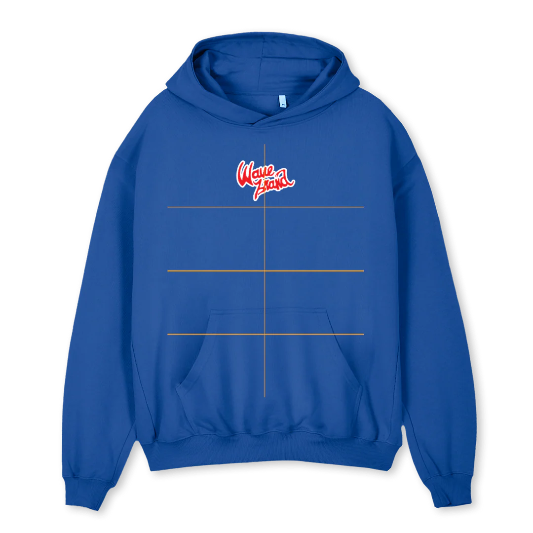 WAVEBRAND Cobalt Blue Oversized Hoodie.