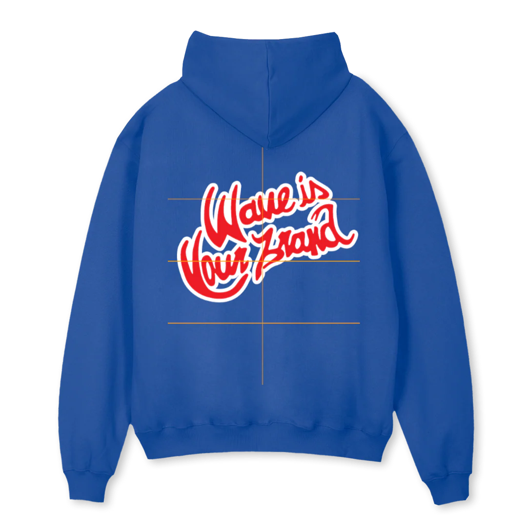 WAVEBRAND Cobalt Blue Oversized Hoodie. - Image 2