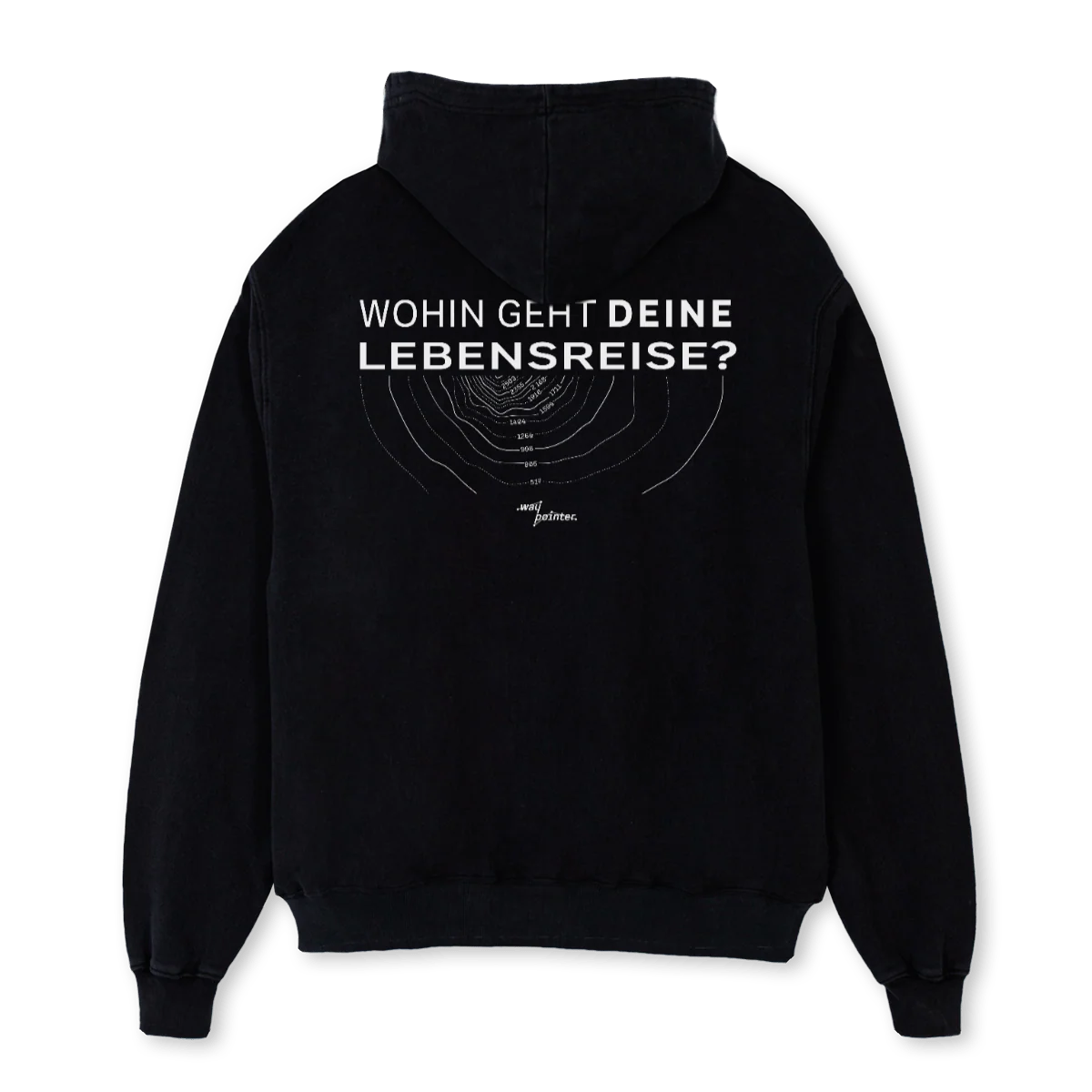 WAYP HD TOPO EINS Black Oversized Hoodie. - Image 2
