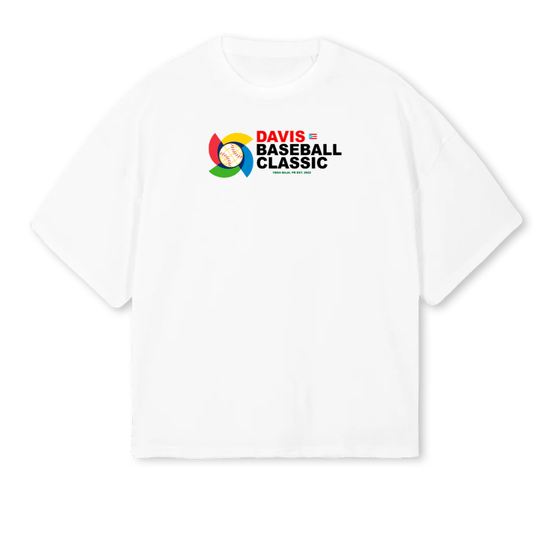 WBC DAVIS White Oversized Boxy Tee.