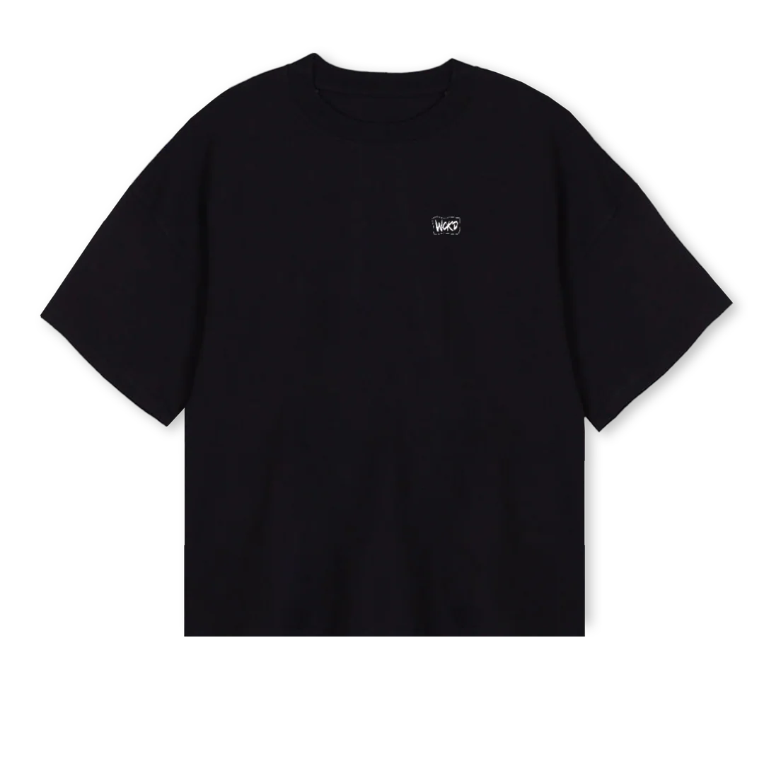 WCKD WL BTVA Black Oversized Boxy Tee.