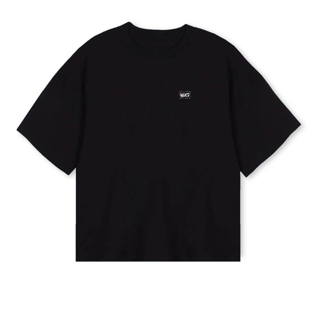 WCKD WL BTVB Black Oversized Boxy Tee.