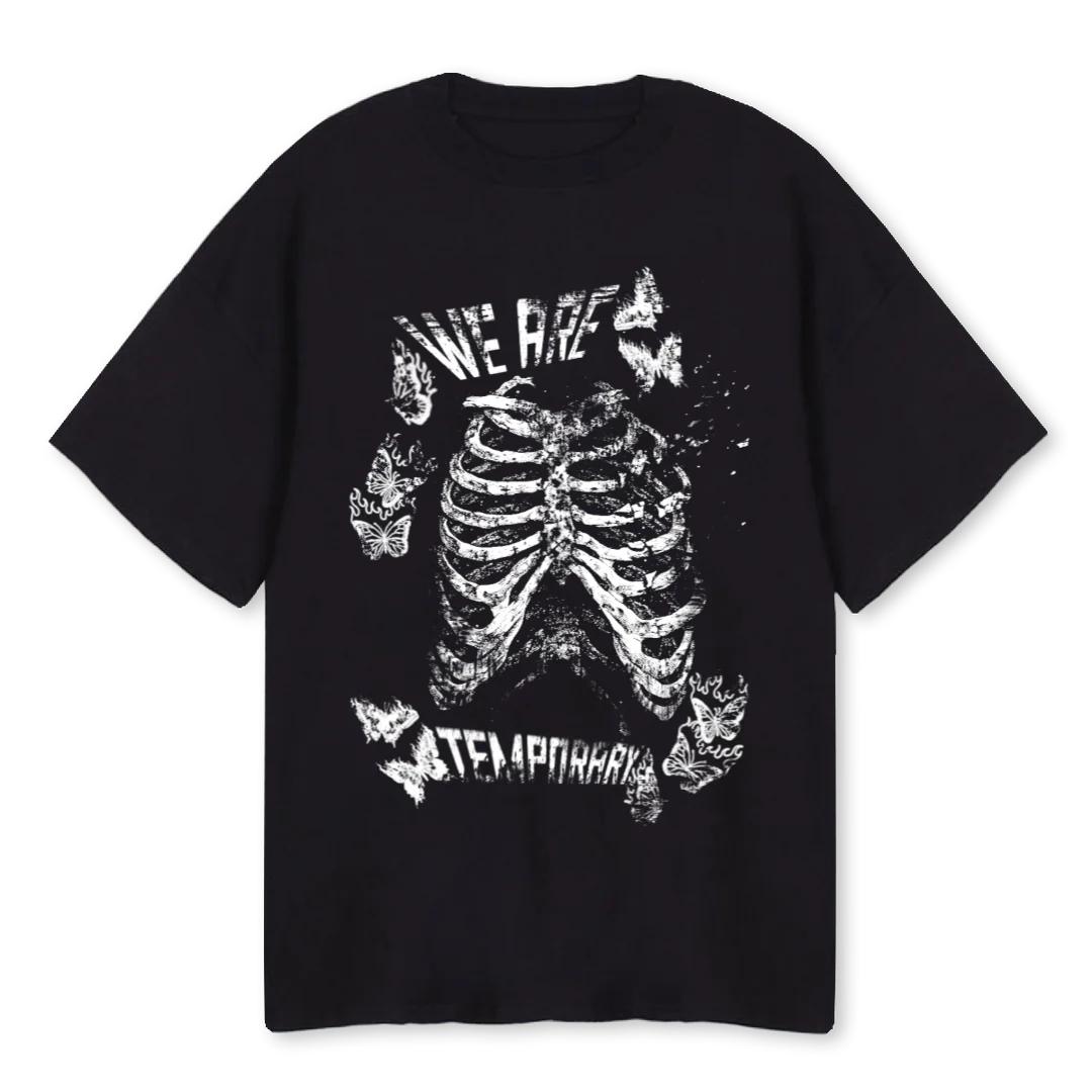 WEARETEMP Black Oversized Tee.