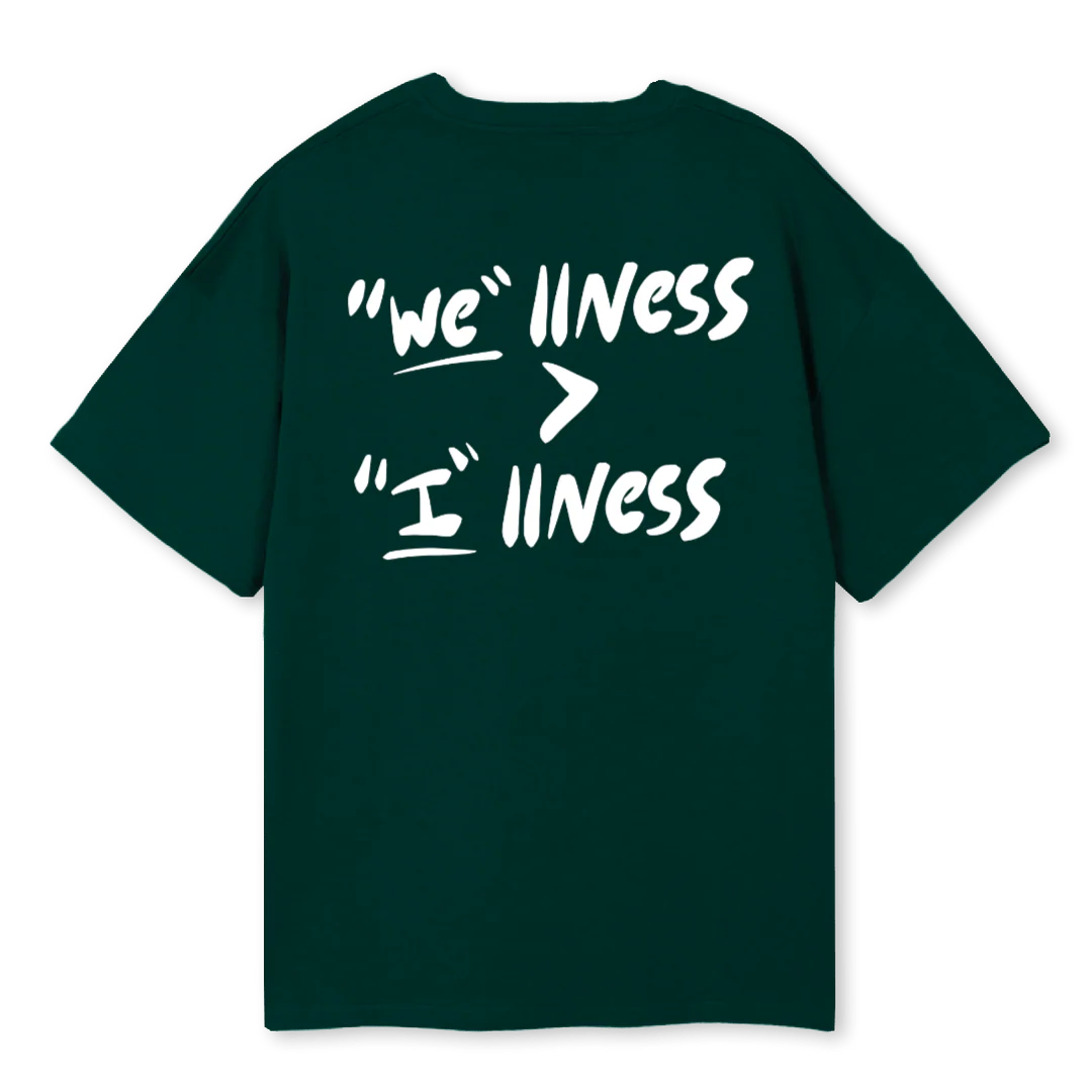 WELLNESSILLNESGREENT Wild Green Oversized Tee. - Image 2