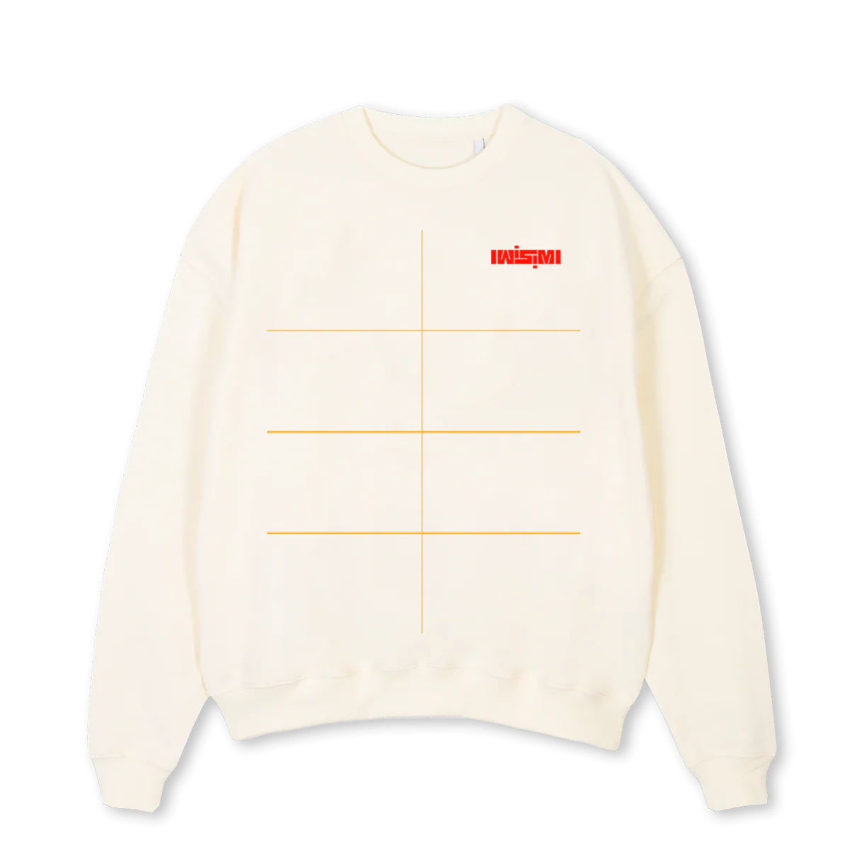 WESTERNCN Cream Oversized Crewneck Sweater.