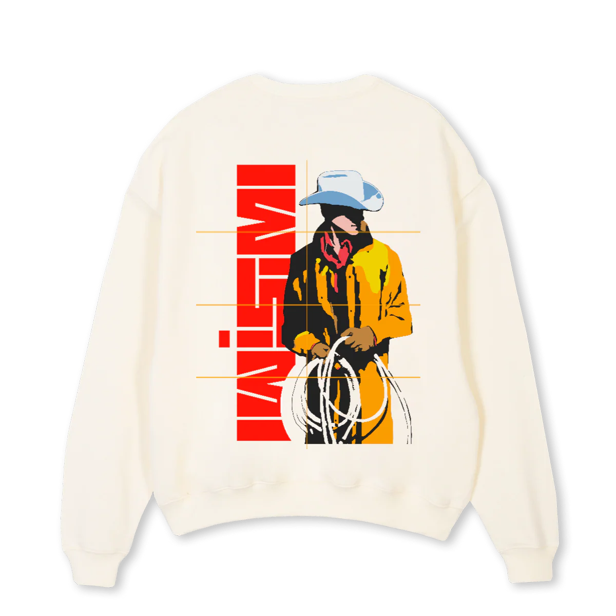 WESTERNCN Cream Oversized Crewneck Sweater. - Image 2