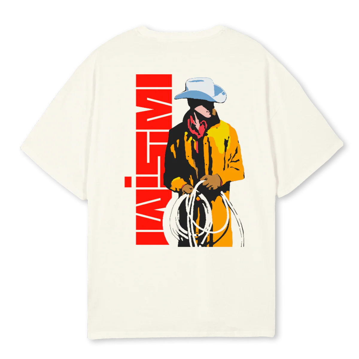 WESTERNSS Cream Oversized Tee. - Image 2
