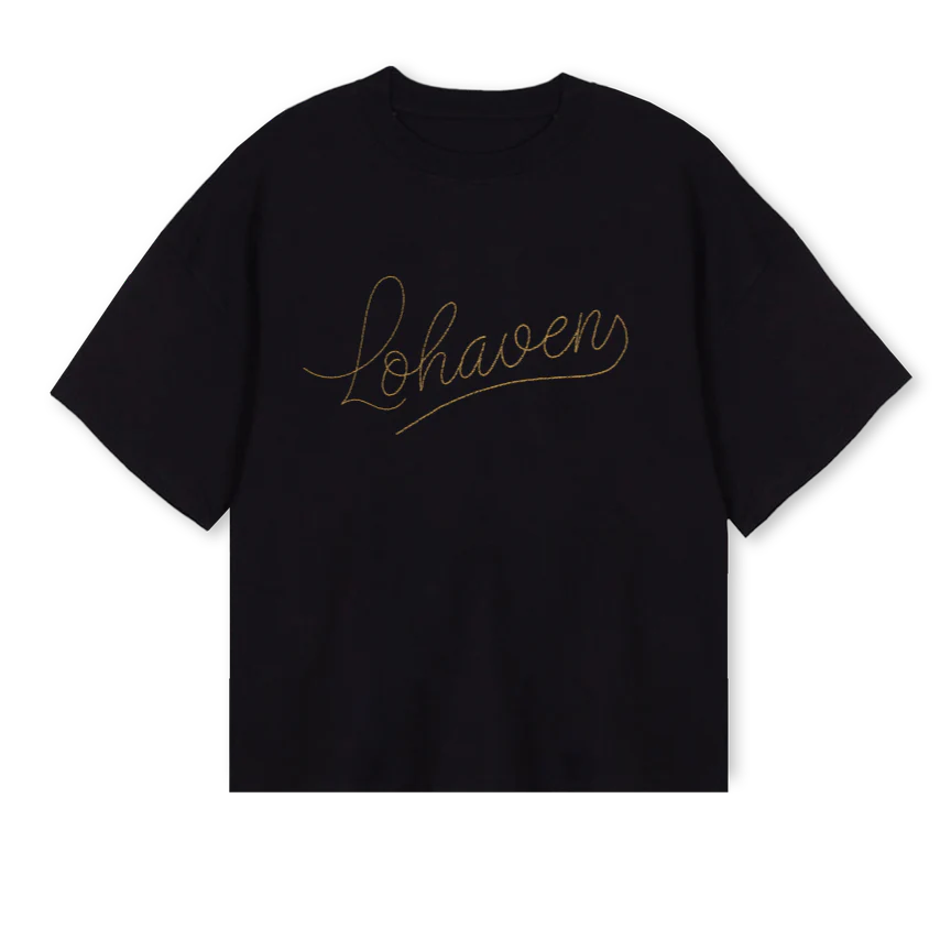 WESTLO Black Oversized Boxy Tee.