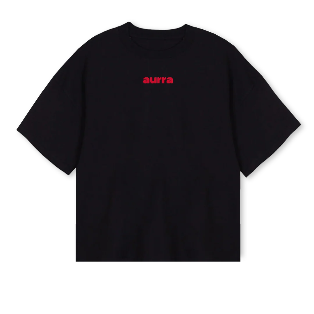 WET FUEL Black Oversized Boxy Tee.