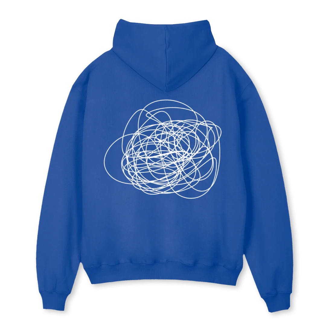 WHATAREWE Cobalt Blue Oversized Hoodie. - Image 2