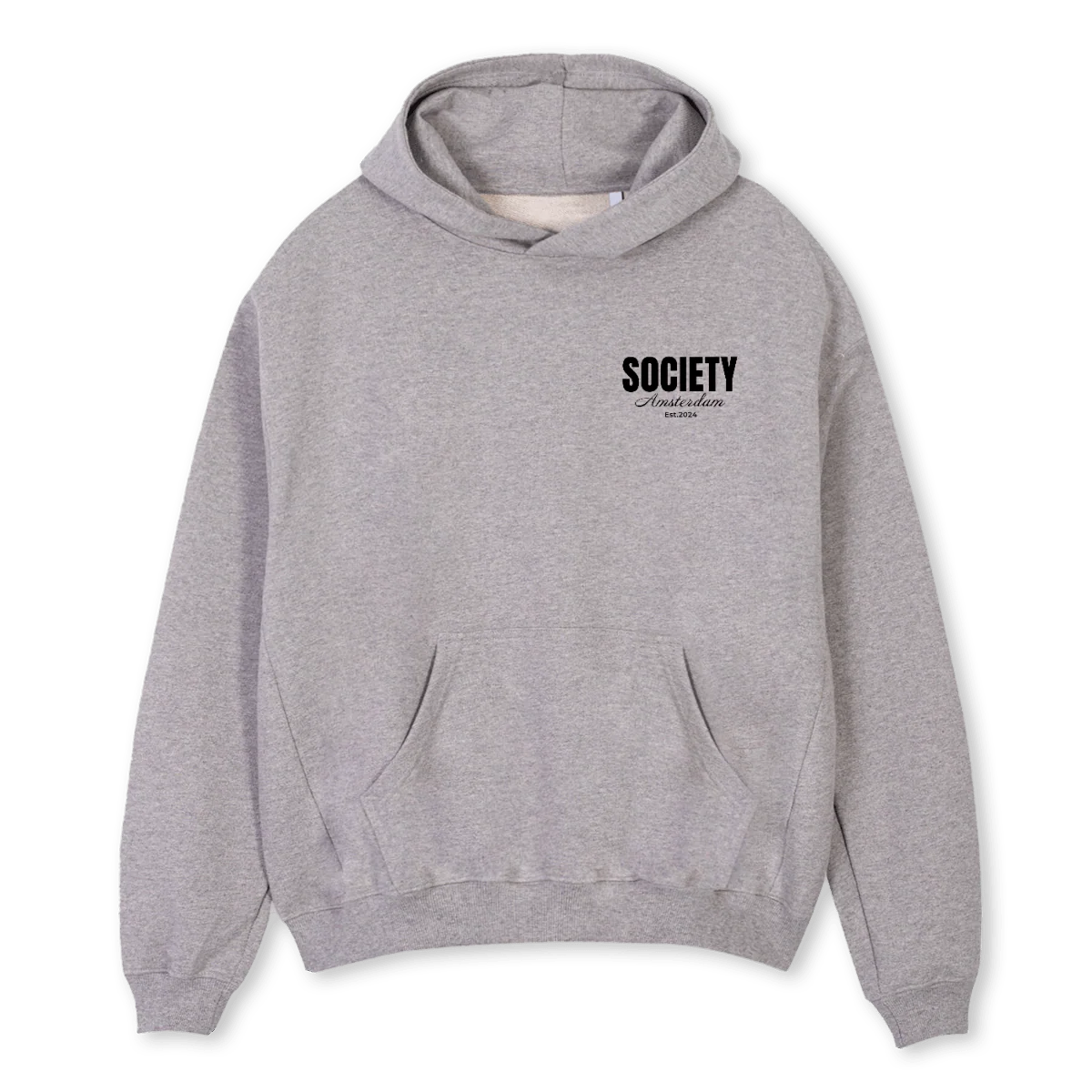 WHISKYSAMS Grey Marl Oversized Hoodie.