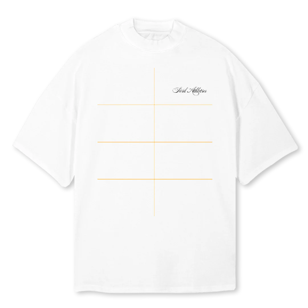 WHIT White Oversized Mock Neck Tee.