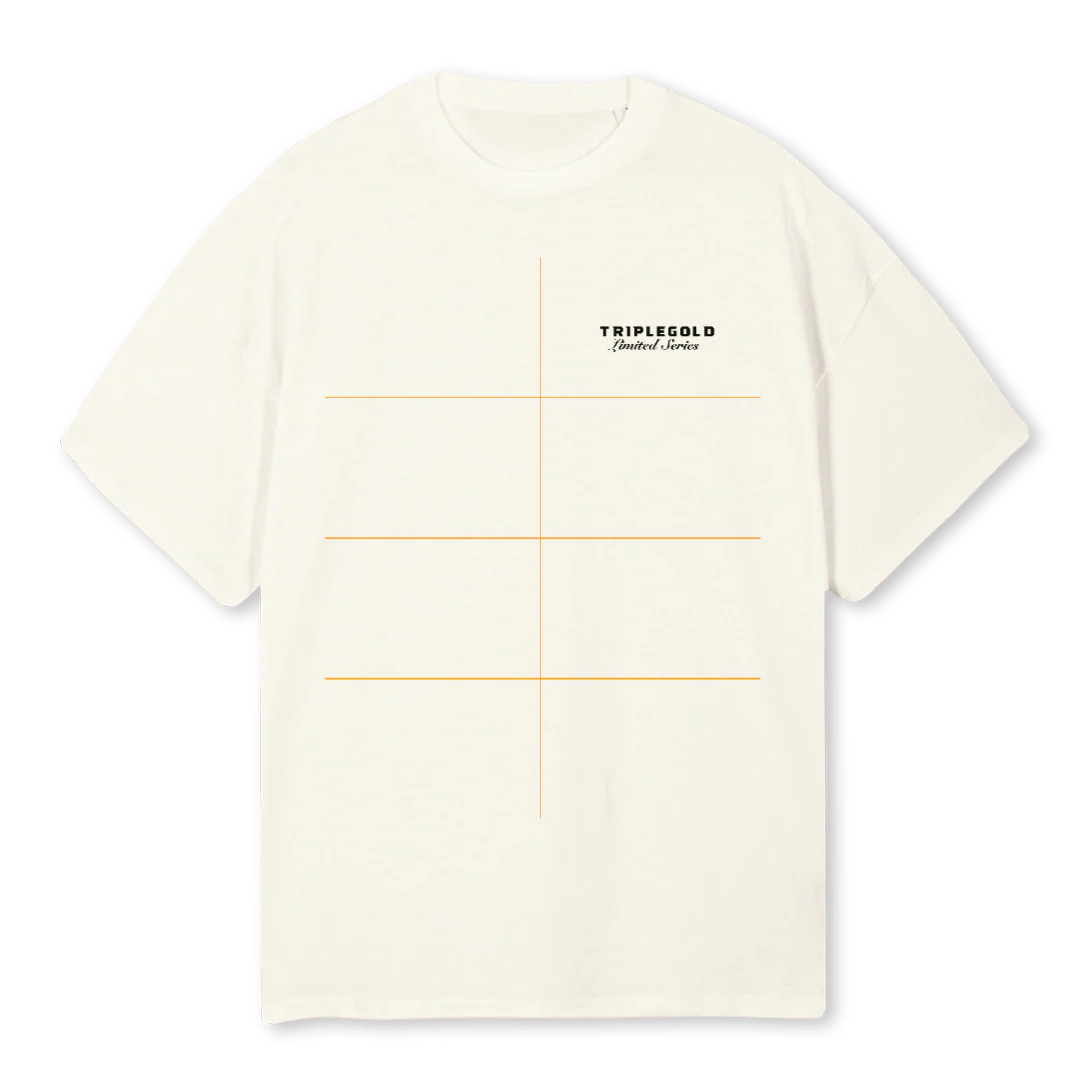 WHITE LIMITED TEE Cream Oversized Tee.