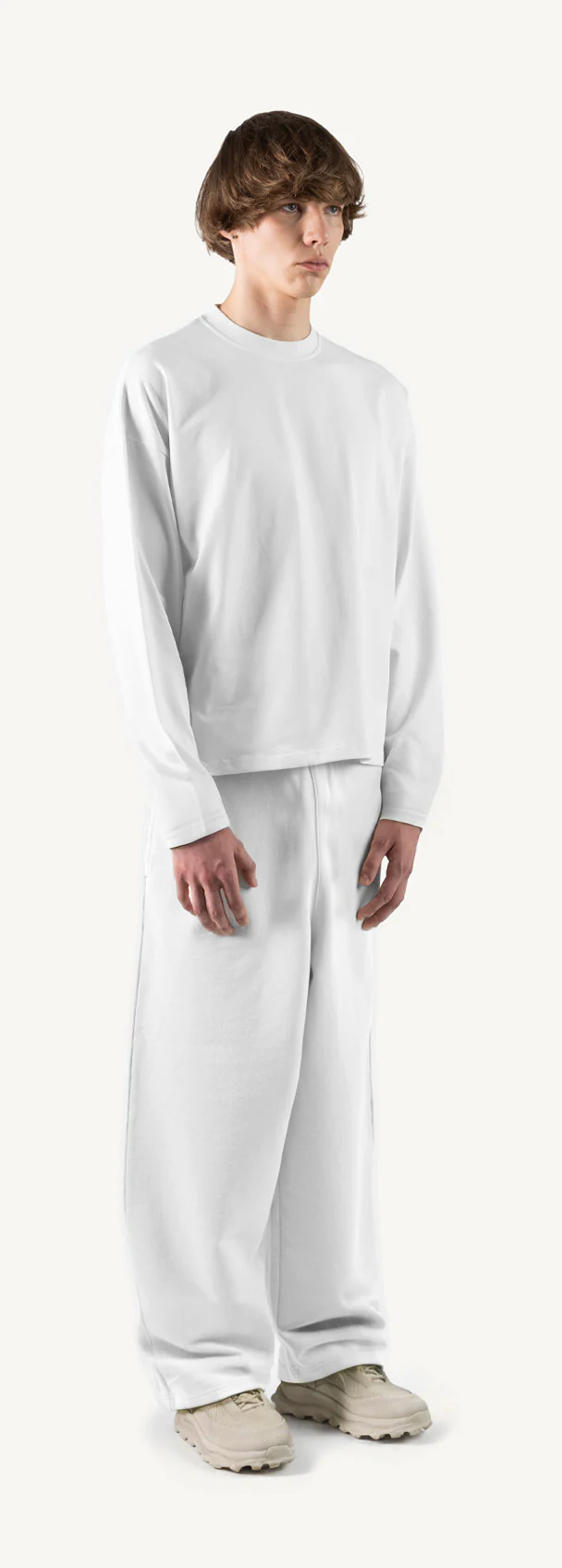 White Oversized Boxy LS Tee. - Image 3